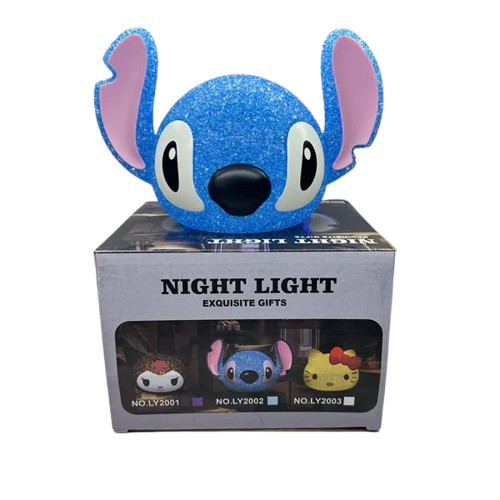 Stitch no Escuro - Lâmpada 3D Criativa